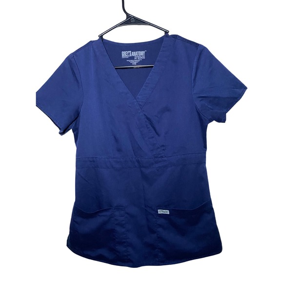Grey's Anatomy Tops - Greys Anatomy‎ Professional Wear By Barco Womens Size S Navy Blue Scrub Top